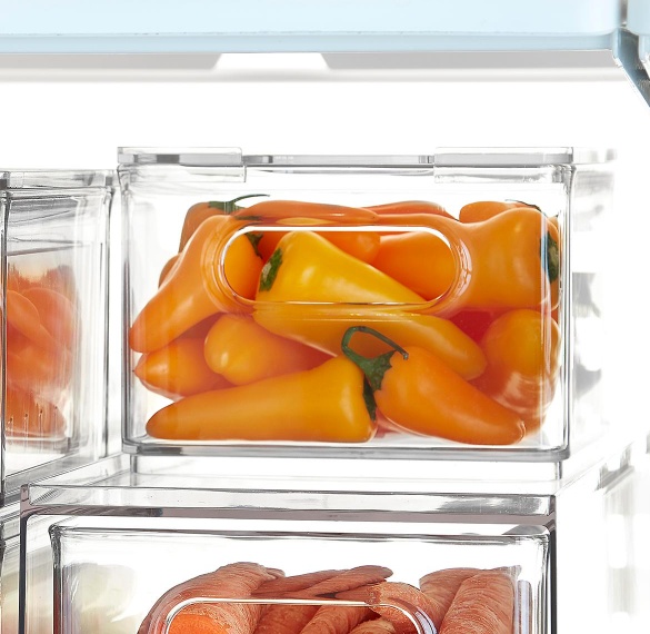 Storage Box , THE HOME EDIT SMALL FRIDGE BIN, 15,2 x 15,2 x H10,8 cm, Clear