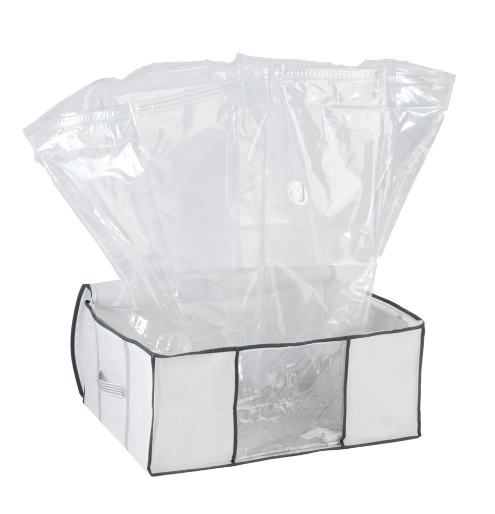 Box with vacuum bag, SOFT BOX, LARGE, 65 x 50 x H25 cm, White