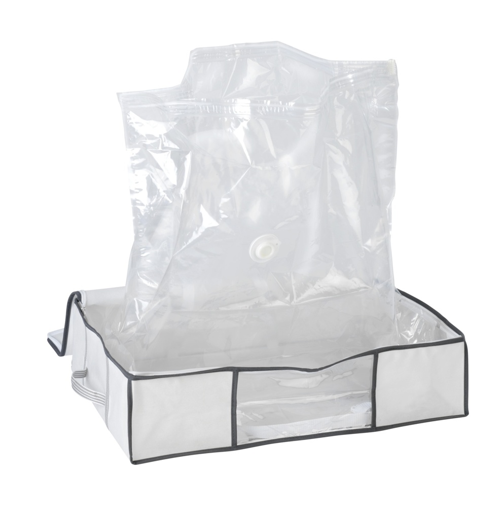 Box with vacuum bag, SOFT BOX, MEDIUM, 65 x 50 x H 15 cm, White