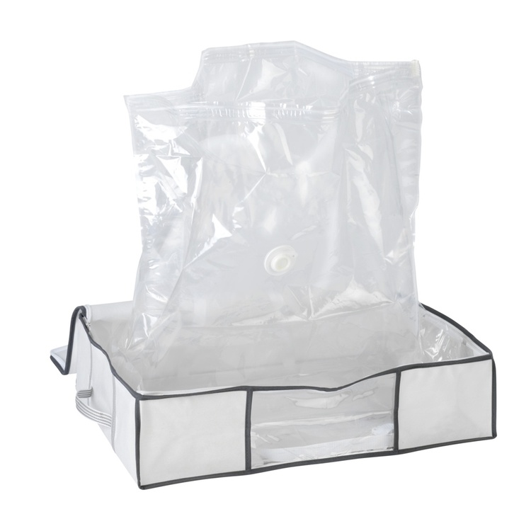 Box with vacuum bag, SOFT BOX, MEDIUM, 65 x 50 x H 15 cm, White