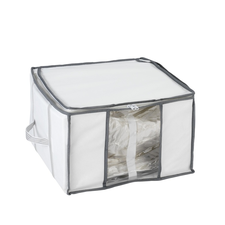 Box with vacuum bag, SOFT BOX, SMALL, 42 x 40 x H 25 cm, White
