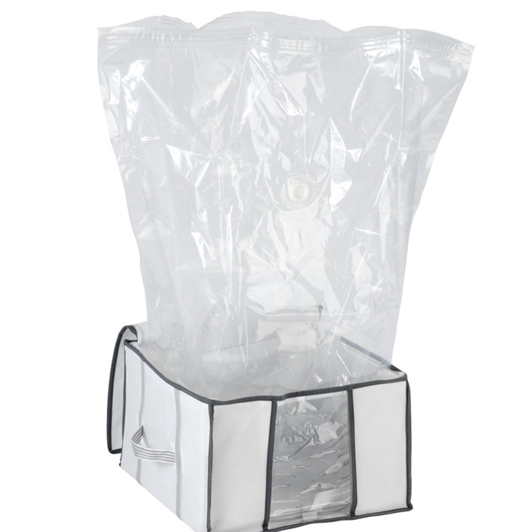 Box with vacuum bag, SOFT BOX, SMALL, 42 x 40 x H 25 cm, White