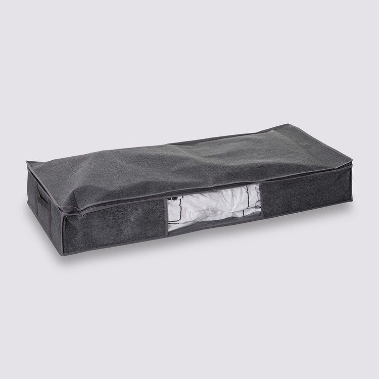Box with vacuum bag, under-bed, AIR STORE UNDER BED, 100 x 45 x H 15 cm, Grey