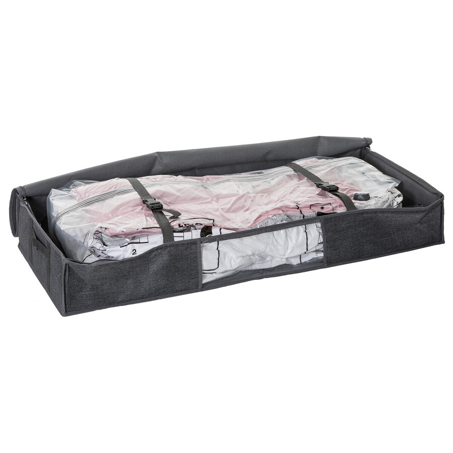 Box with vacuum bag, under-bed, AIR STORE UNDER BED, 100 x 45 x H 15 cm, Grey