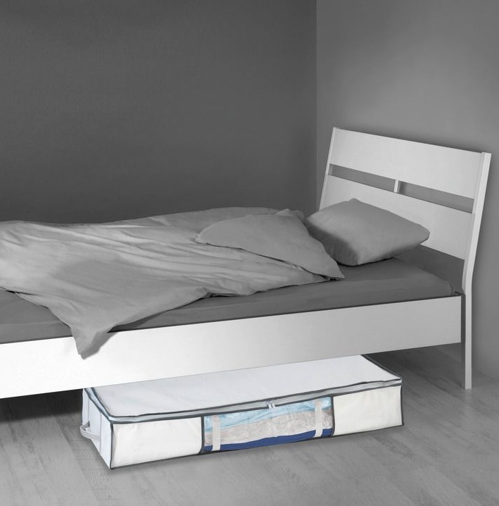 Box with vacuum bag, under-bed storage, SOFT BOX, 105 x 45 x H 15cm, white