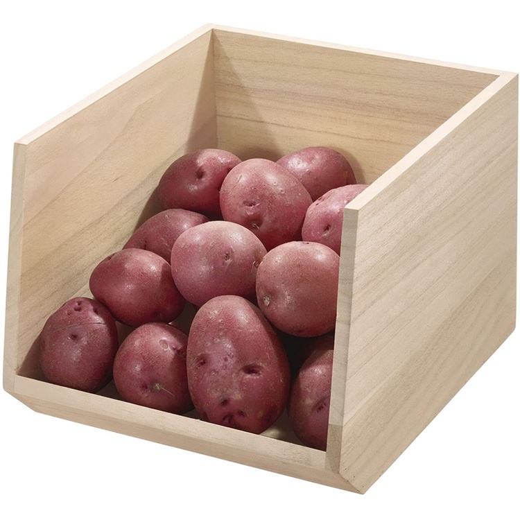 Storage bin, PAULOWNIA ECO WOOD OPEN FRONT, 25,4 x 29,2 x H 21 cm, Nature