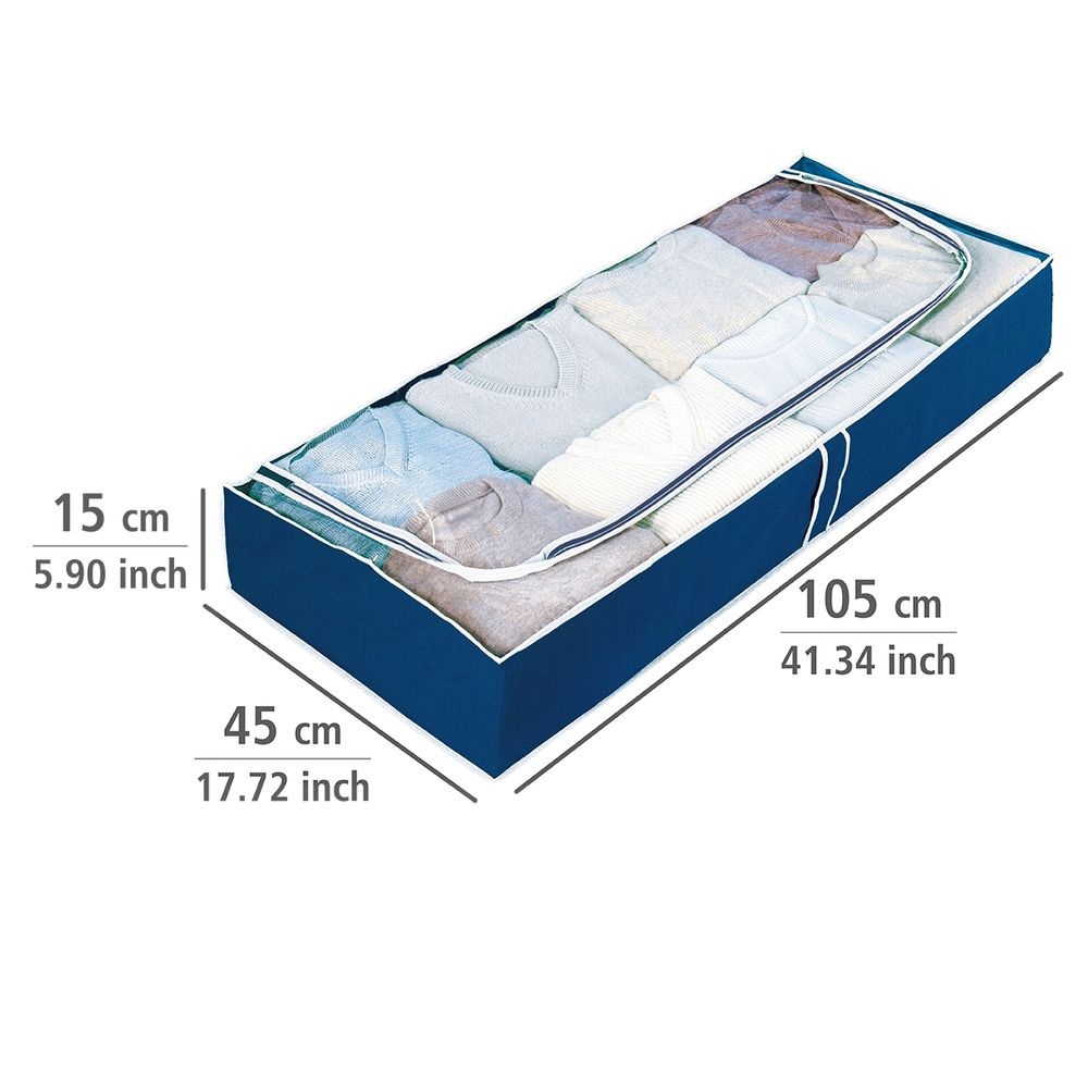 Under bed storage, Soft, AIR, 105 x 45 x H 15 cm, Blue