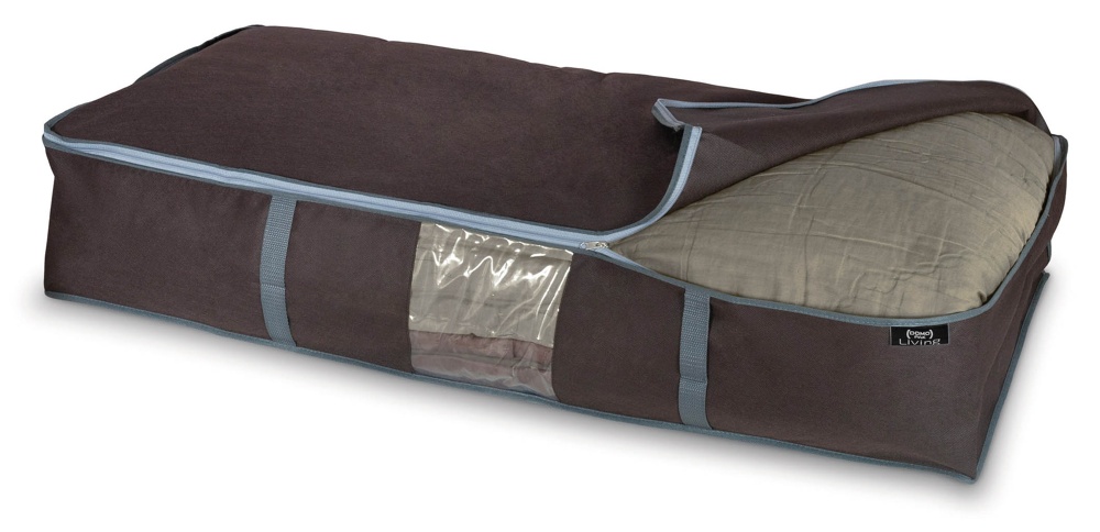 Box under-bed storage, soft, CLASSIC BROWN, 95 x 45 x H18 cm
