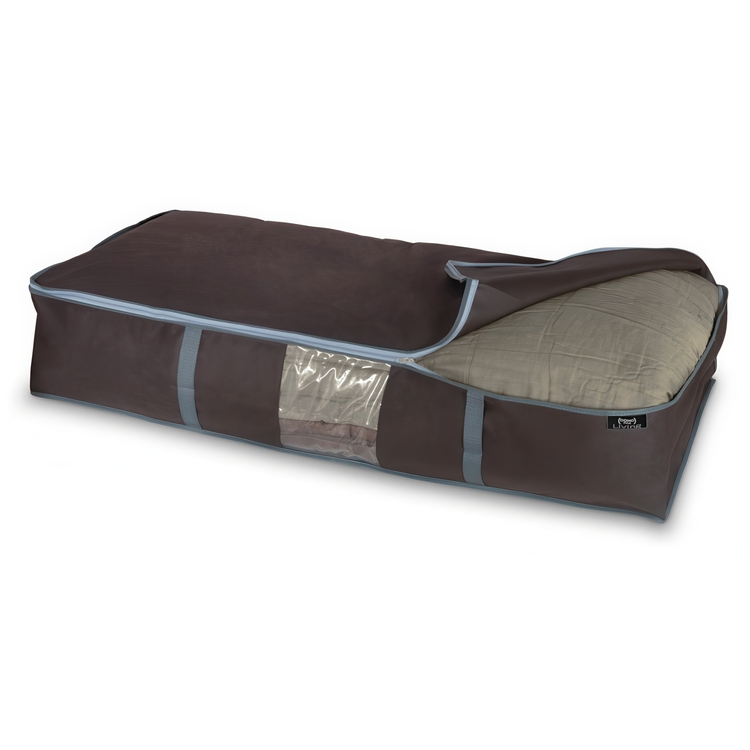Box under-bed storage, soft, CLASSIC BROWN, 95 x 45 x H18 cm