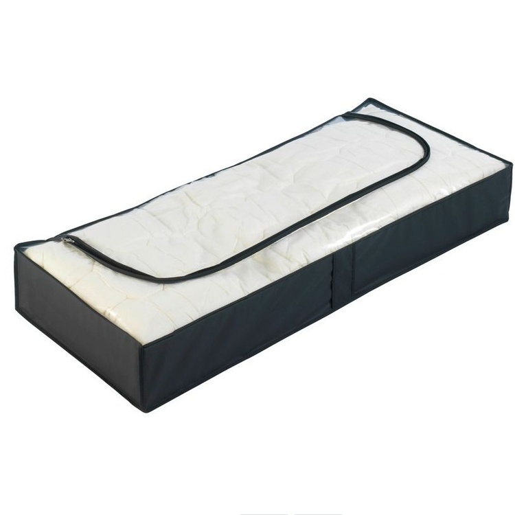 Under bed storage, Soft, DEEP BLACK, 105 x 45 x H 15 cm, Black