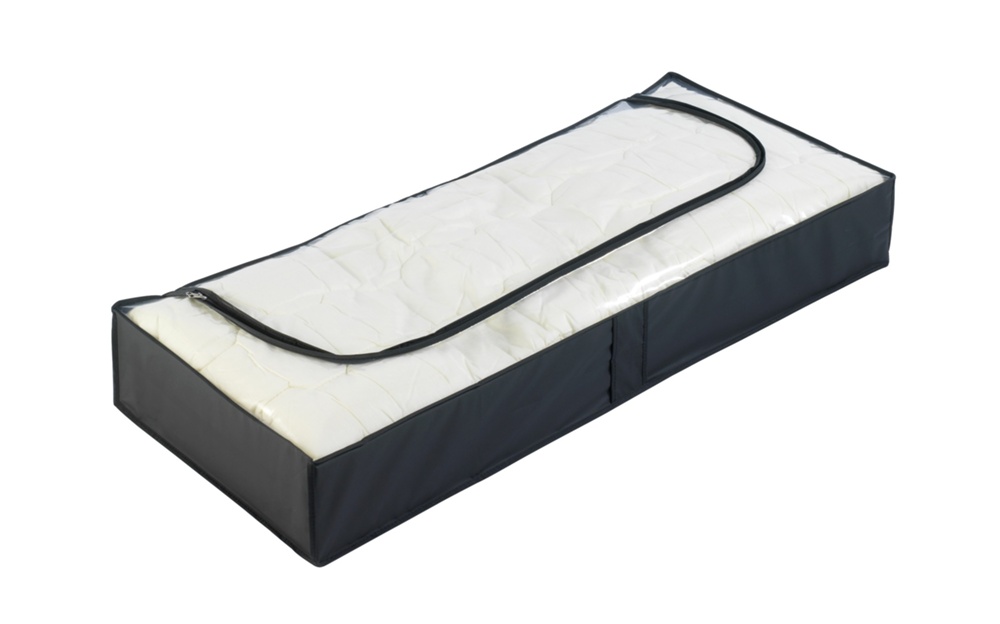 Under bed storage, Soft, DEEP BLACK, 105 x 45 x H 15 cm, Black