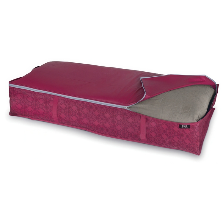 Box under-bed storage, soft, ELLA PURPLE, 95 x 45 x H18 cm