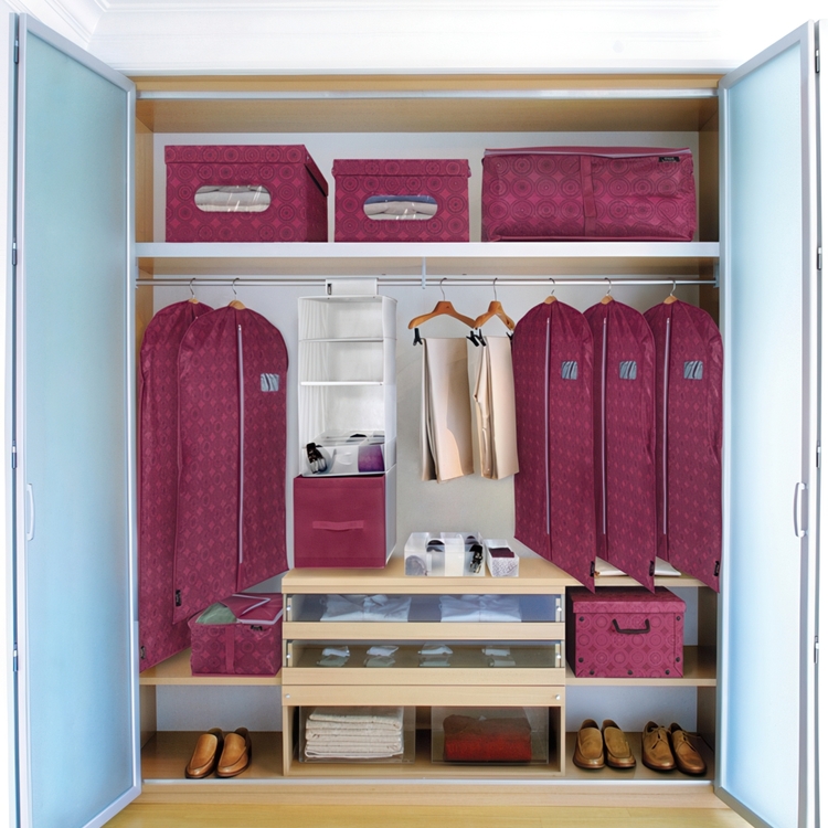 Box under-bed storage, soft, ELLA PURPLE, 95 x 45 x H18 cm