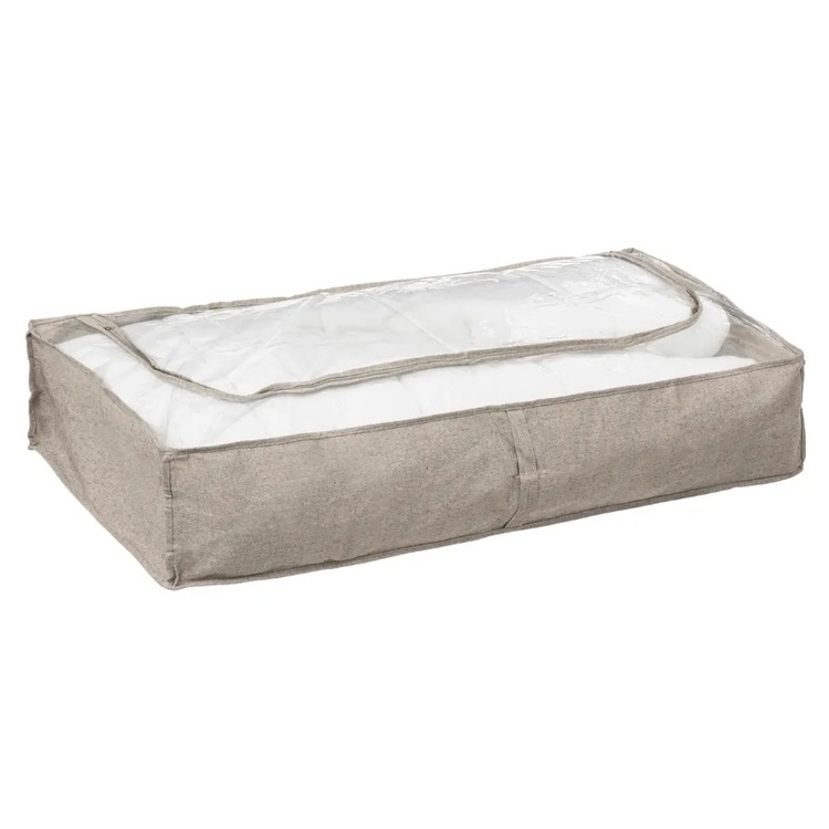 Under bed storage, Soft, ORGA, 100 x 45 x H 20 cm, Beige-Grey