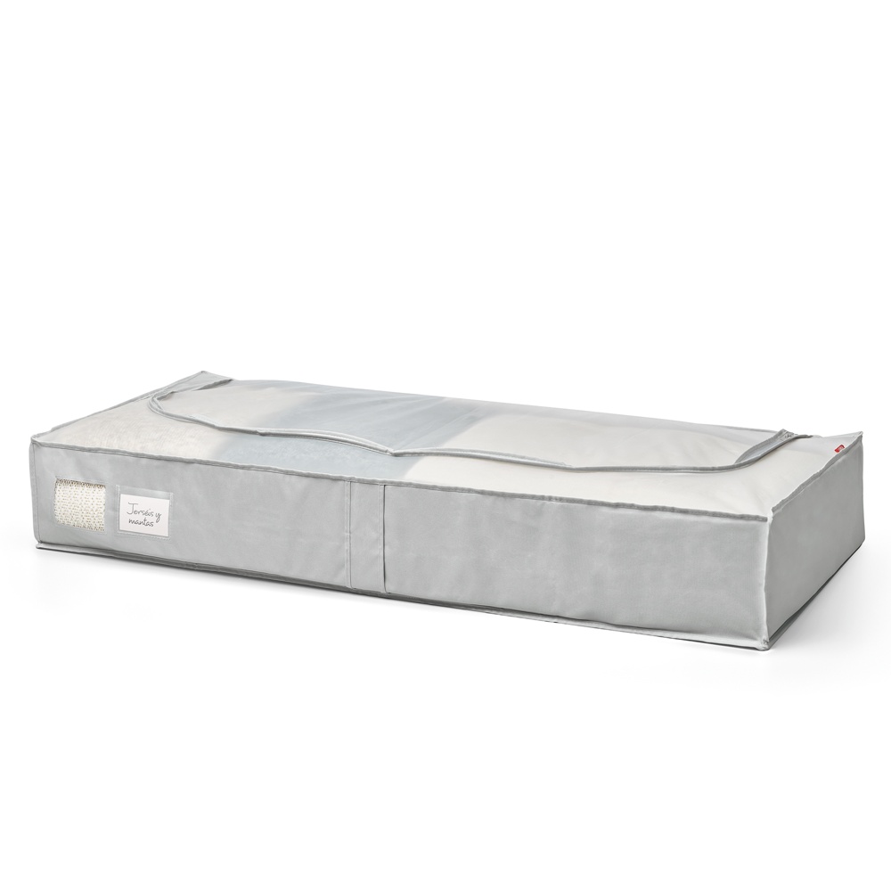 Box under-bed storage, RAYEN PREMIUM, 45 x 103 x H 16 cm, Light grey