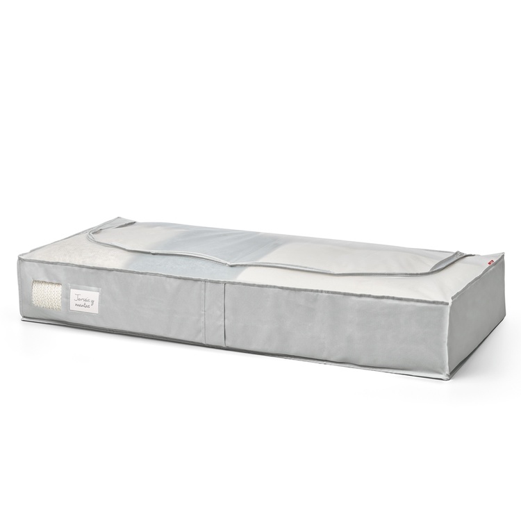 Box under-bed storage, RAYEN PREMIUM, 45 x 103 x H 16 cm, Light grey