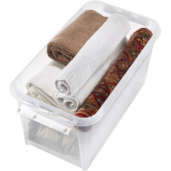 Storage Box, SMARTSTORE 66L HOME, XL, 59 x 39 x H 43 cm, Transparent / White