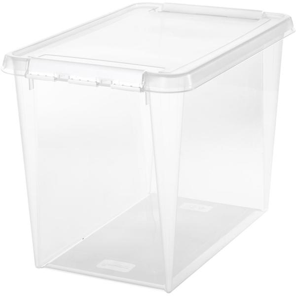 Storage Box, SMARTSTORE 66L HOME, XL, 59 x 39 x H 43 cm, Transparent / White