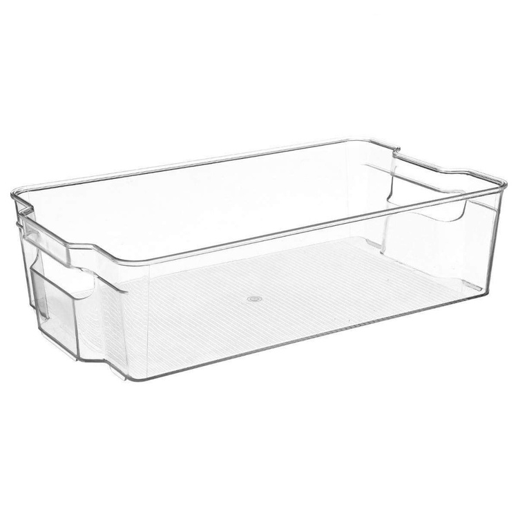 Storage tray, Wide and deep, RANGEMENT FRIGO XL, 37 x 22 x H 10 cm, Clear