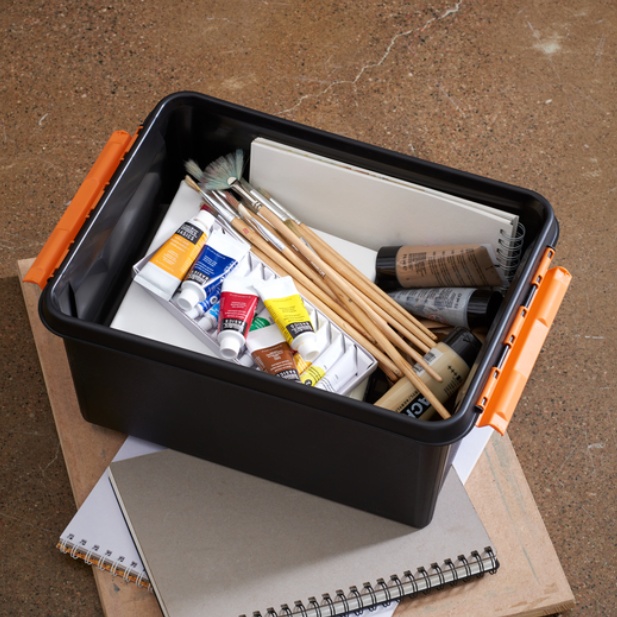 Storage Box, Extra durable, SMARTSTORE 14L PRO, 40 x 30 x H19cm, Black