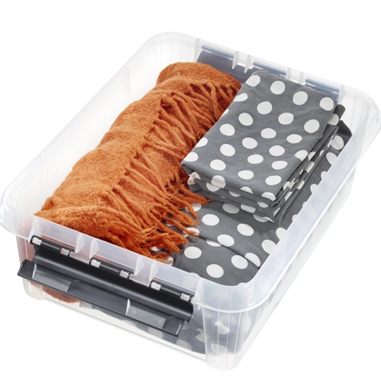 Storage Box, SMARTSTORE 20L, CLASSIC, 50 x 39 x H 18 cm Transparent / Black