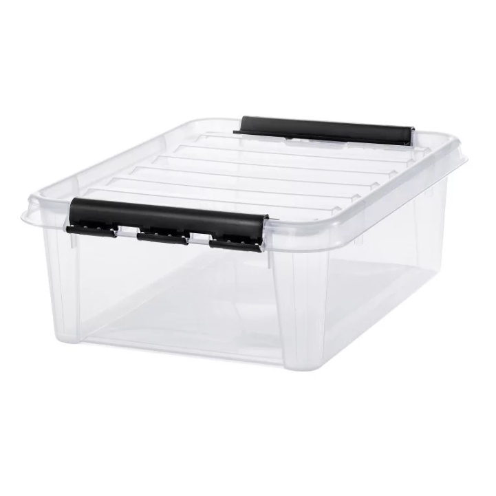 Storage Box, SMARTSTORE 20L, CLASSIC, 50 x 39 x H 18 cm Transparent / Black