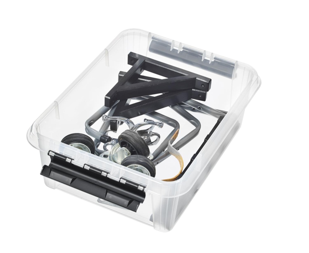 Storage Box, SMARTSTORE 20L, CLASSIC, 50 x 39 x H 18 cm Transparent / Black