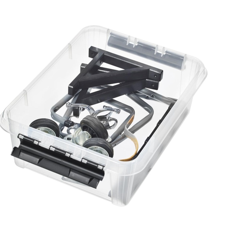 Storage Box, SMARTSTORE 20L, CLASSIC, 50 x 39 x H 18 cm Transparent / Black
