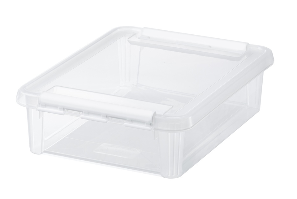Storage Box, SMARTSTORE 7,4L HOME, 40 x 30 x H11 cm, Clear / White
