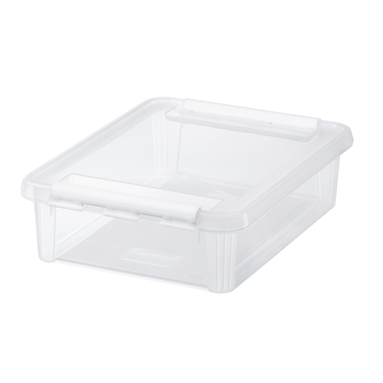 Storage Box, SMARTSTORE 7,4L HOME, 40 x 30 x H11 cm, Clear / White