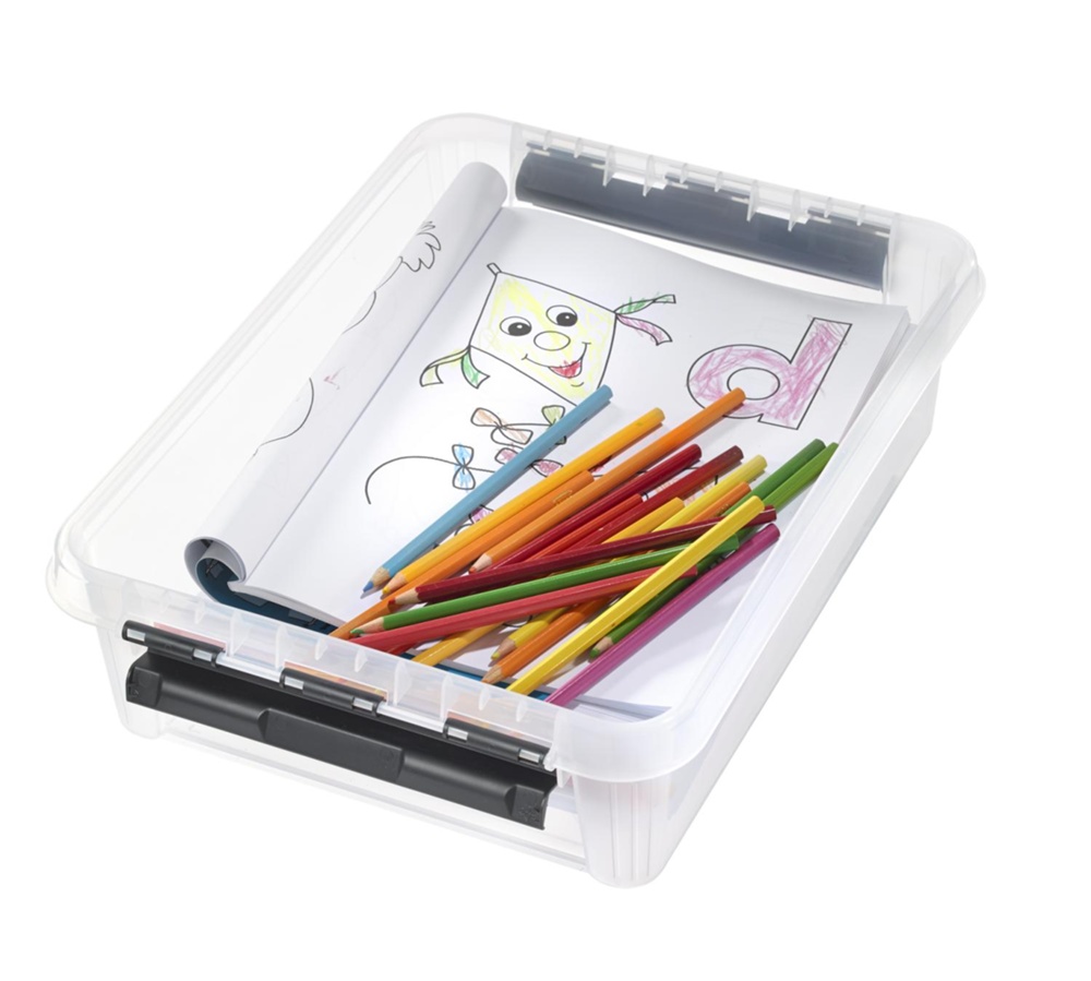 Storage Box, SMARTSTORE 7,5L, CLASSIC, 40 x 30 x H11 cm, Clear /Black