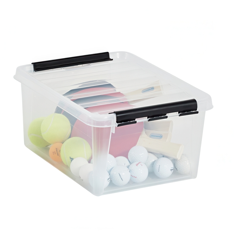 Box, SMARTSTORE 14 L, CLASSIC, 40 x 30 x H18 cm, Clear / Black
