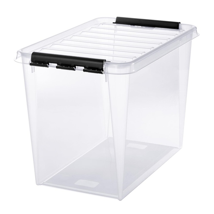 Storage Box, SMARTSTORE 6 L, CLASSIC XL, 59 x 39 x H 43 cm, Transparent / Black