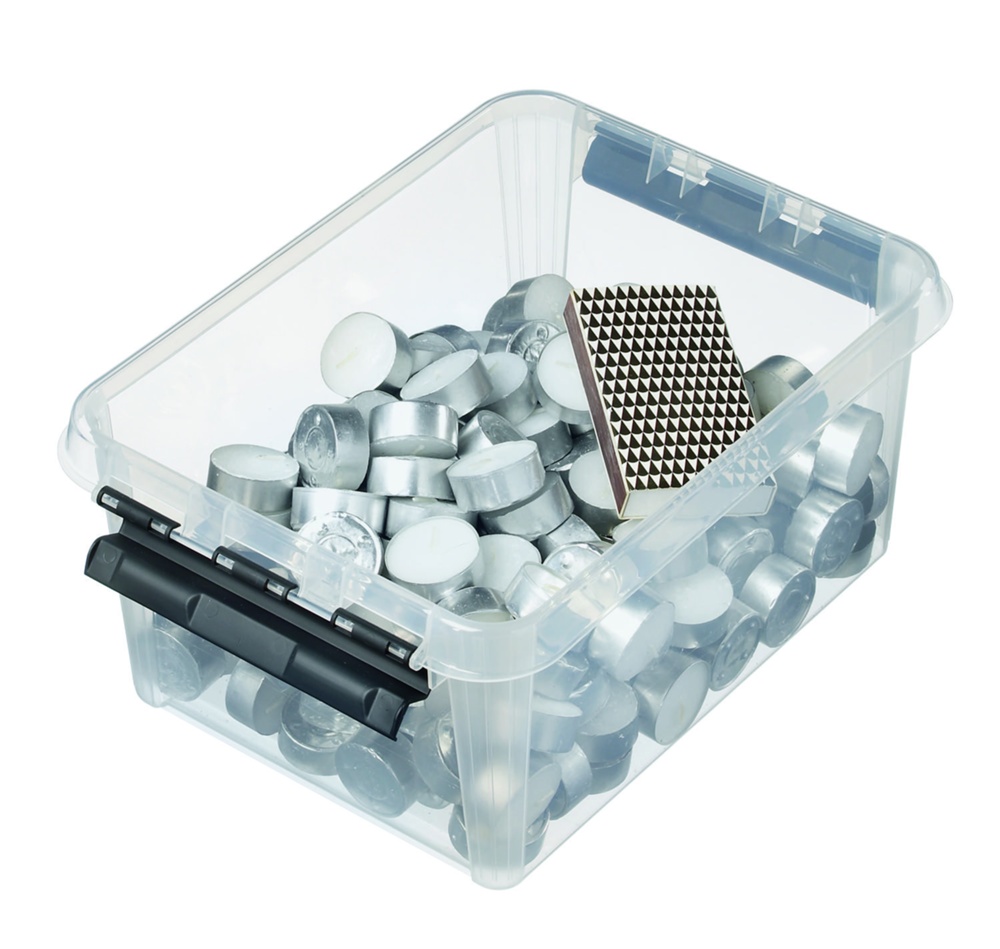 Storage Box, SMARTSTORE 8L, CLASSIC, 34 x 25 x H16 cm, Clear / Black