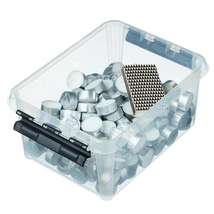 Storage Box, SMARTSTORE 8L, CLASSIC, 34 x 25 x H16 cm, Clear / Black
