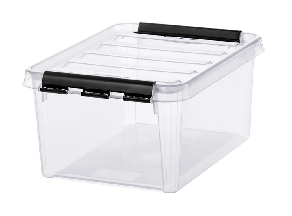 Storage Box, SMARTSTORE 8L, CLASSIC, 34 x 25 x H16 cm, Clear / Black