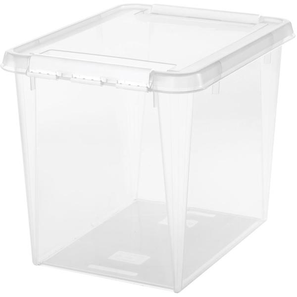 Box, Large, SMARTSTORE 52L HOME, 50 x 39 x H41cm, Transparent / White