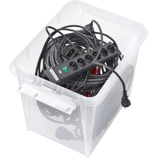 Box, Large, SMARTSTORE 52L HOME, 50 x 39 x H41cm, Transparent / White