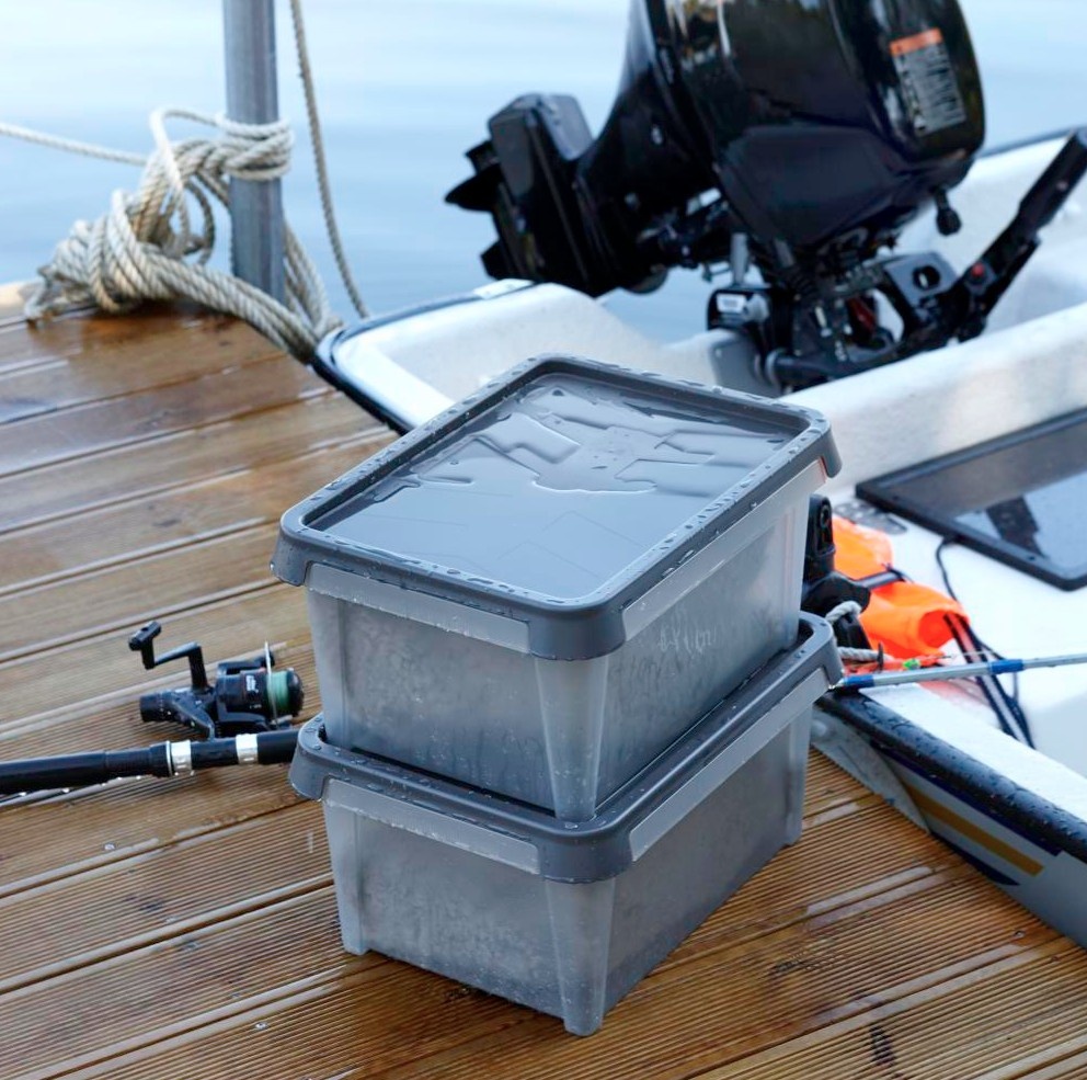 Storage Box, Waterproof, SMARTSTORE 13L DRY, 40 x 30 x H19cm, Grey