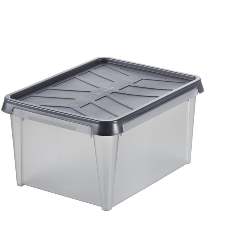 Storage Box, Waterproof, SMARTSTORE 34L DRY, 50 x 40 x H 27 cm, Grey