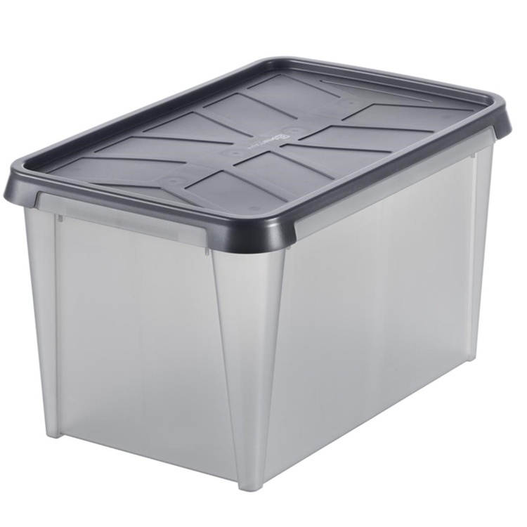 Storage Box, Waterproof, SMARTSTORE 55L DRY, 60 x 40 x H 35 cm, Grey