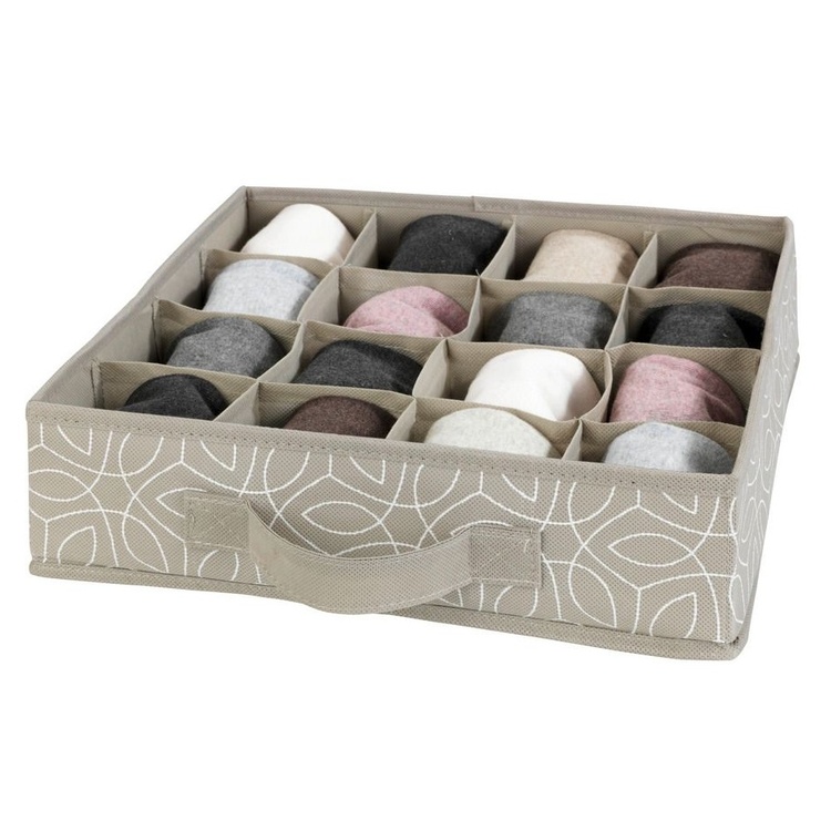 Drawer Organizer 16 compartments, BALANCE, 31 x 31 x H8,5 cm, Beige