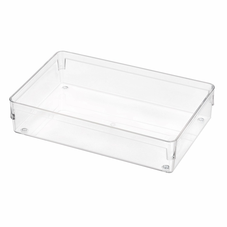 Drawer Organisers, iDESIGN DRAWER SOLUTIONS MEDIUM, 22,9 x 15,2 x H 5,1 cm, Transparent