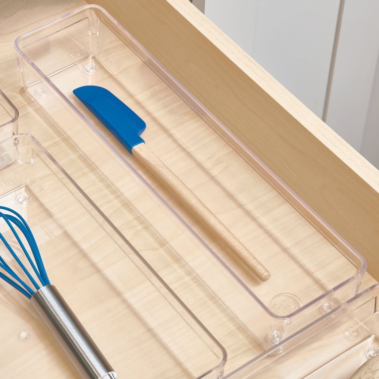 Drawer Organisers, iDESIGN DRAWER SOLUTIONS LARGE, 30,5 x 7,6 x H 5,1 cm, Transparent