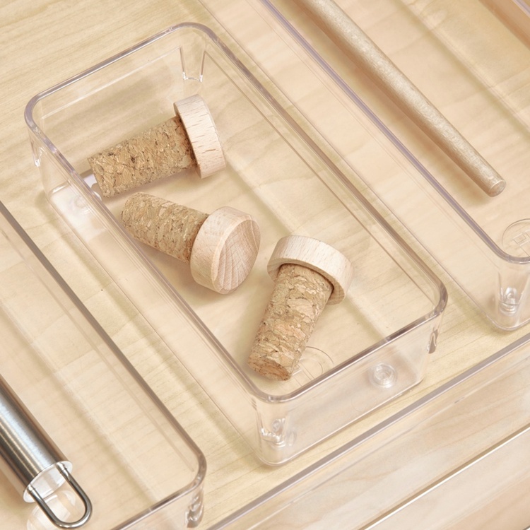 Drawer Organisers, iDESIGN DRAWER SOLUTIONS SMALL, 15,2 x 7,6 x H 5,1 cm, Transparent