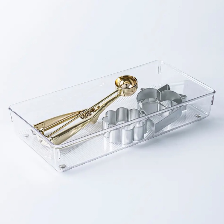 Drawer Organisers, LINUS SHALLOW LARGE, 30,5 x 15,2 x H 5,1 cm, Transparent