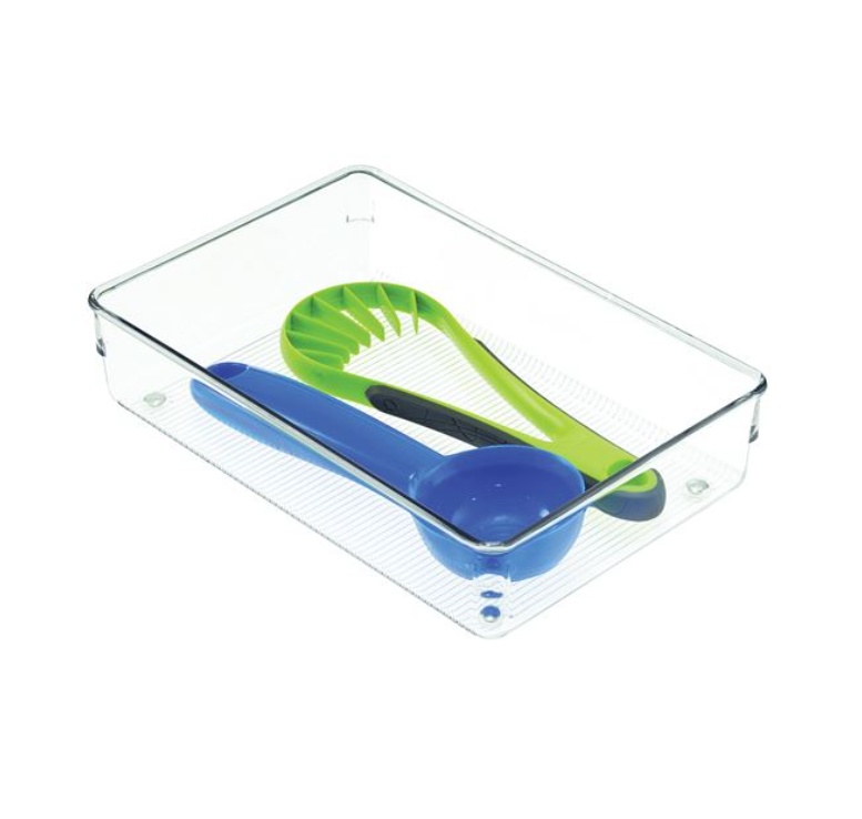 Drawer Organisers, LINUS SHALLOW MEDIUM, 22,9 x 15,2 x H 5,1 cm, Transparent