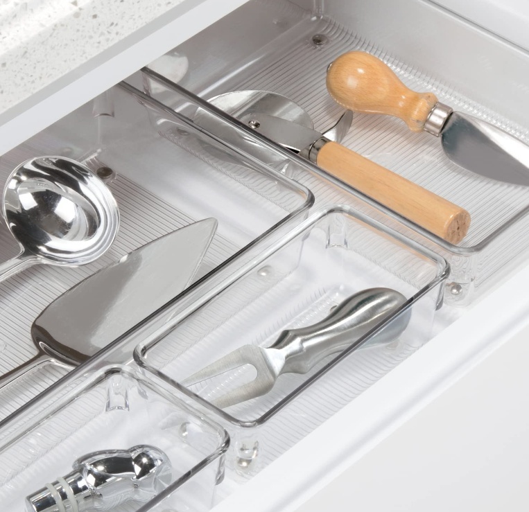 Drawer Organisers, LINUS SHALLOW XL, 38,1 x 15,2 x H 5,1 cm, Transparent