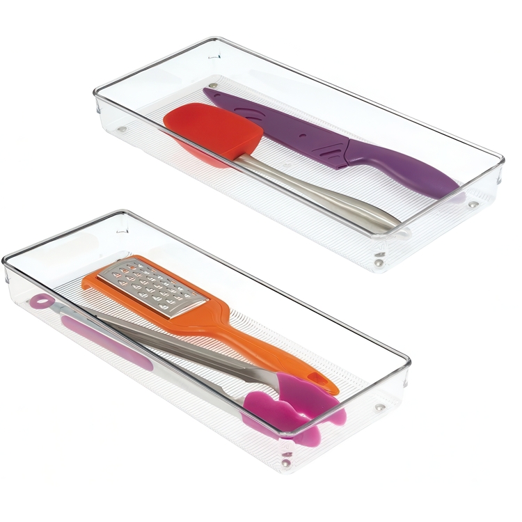 Drawer Organisers, LINUS SHALLOW XL, 38,1 x 15,2 x H 5,1 cm, Transparent