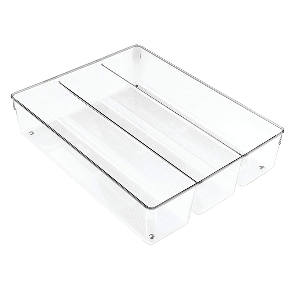 Organizer Tray, GRAND UTENSILS ORGANIZER, 35 x 26,7 x H 7,6 cm , Clear